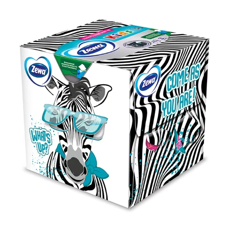 Серветки косметичні Zewa Deluxe Zoo cube, 60 шт: ціни та характеристики