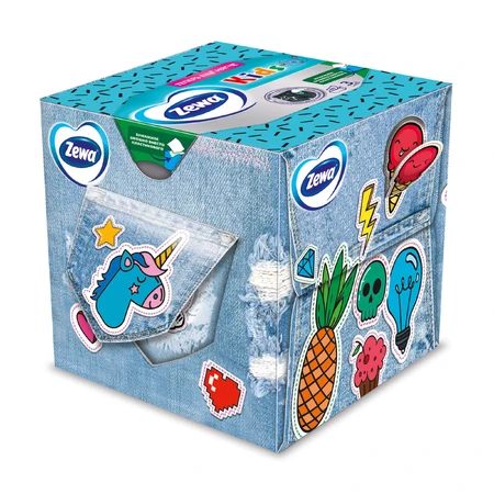 Серветки косметичні Zewa Deluxe Zoo cube, 60 шт: ціни та характеристики