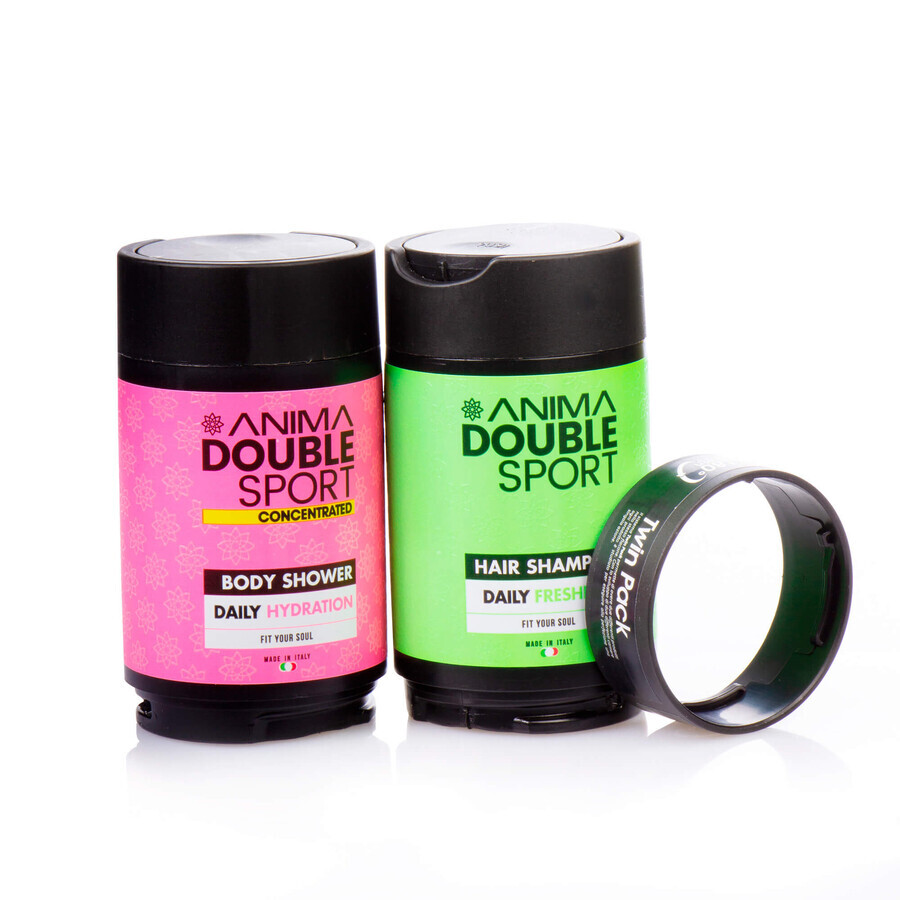 Гель для душа + шампунь для волос Anima Double Sport Ежедневная свежесть и увлажнение 180мл/80мл: цены и характеристики