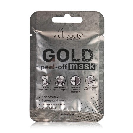Маска-плівка Via Beauty Gold Mask з біо-золотом, 10г