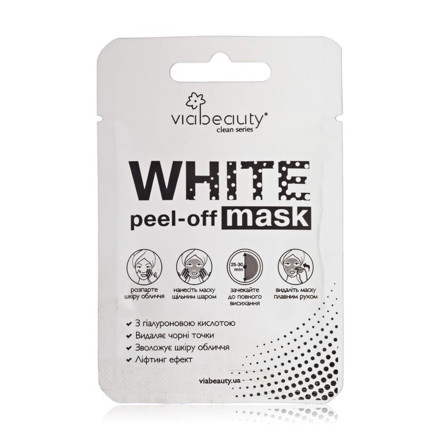 Маска-плівка Via Beauty White Mask з гіалуроновою кислотою, 10г: ціни та характеристики