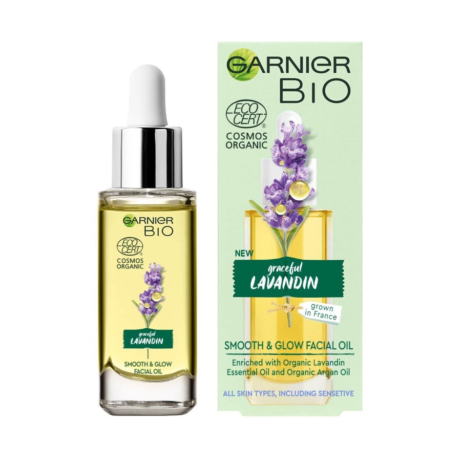 Олія для обличчя Garnier Bio з екстрактом лаванди, 30 мл: ціни та характеристики