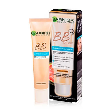 ВВ-крем Garnier Skin Naturals Комплексний матуючий крем для обличчя натурально-бежевий SPF 20, 40 мл: ціни та характеристики