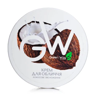 Крем для обличчя Green Way Кокосове зволоження 250 мл
