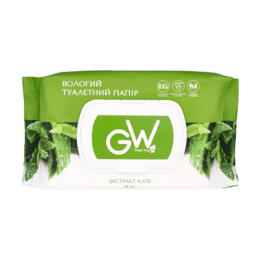 Влажная туалетная бумага Green Way ФитоЛиния 40 шт: цены и характеристики
