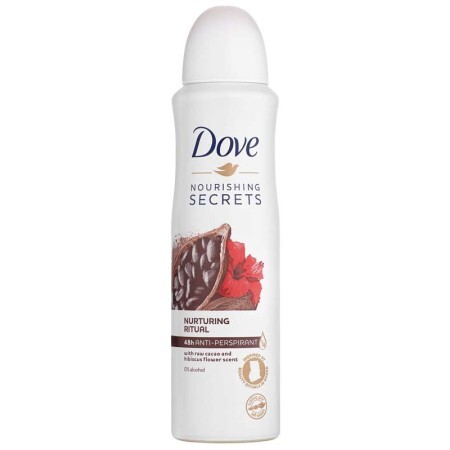 Антиперспирант-спрей Dove Nourishing Secrets Ритуал красоты с ароматом какао и цветка гибискуса 150 мл