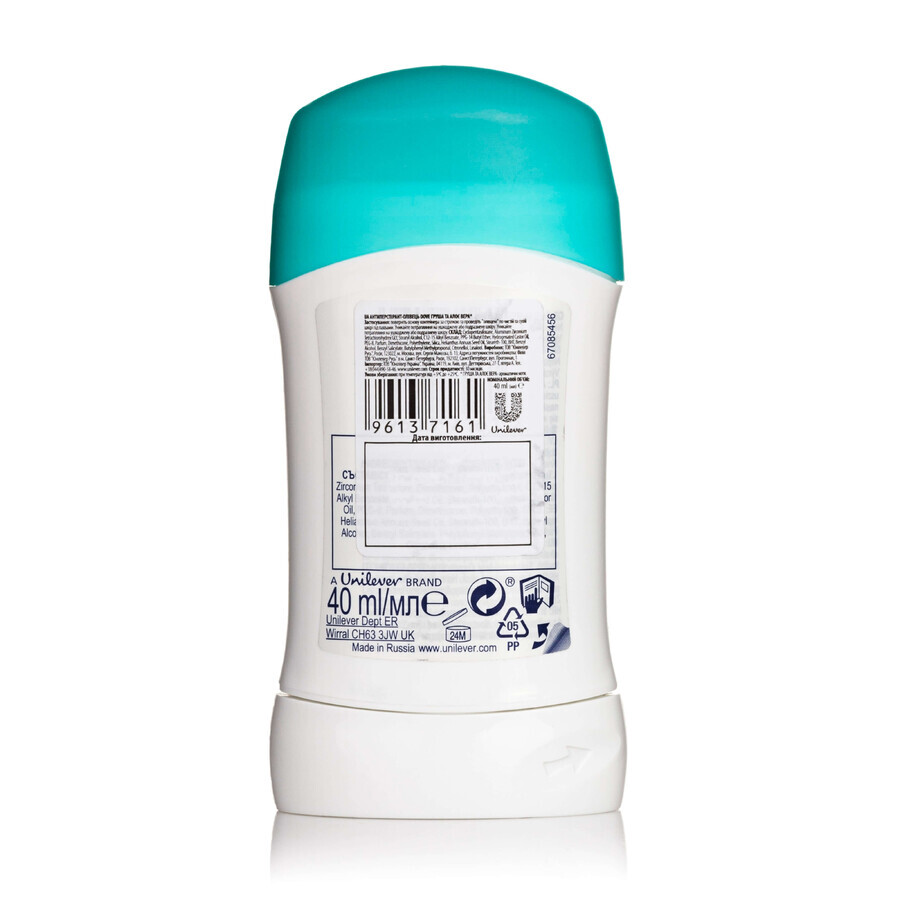Антиперспирант-стик Dove Go Fresh с ароматом груши и алоэ вера 40 мл: цены и характеристики