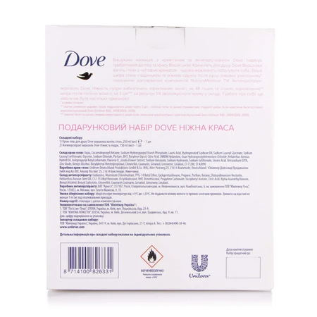 Подарунковий набір Dove Ніжна краса (Крем-гель для душу 250 мл + Дезодорант спрей 150 мл): ціни та характеристики