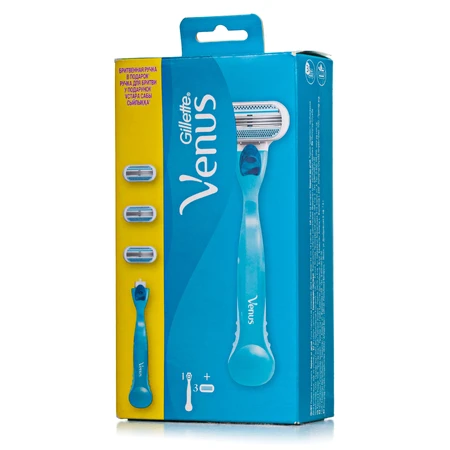 Станок для бритья Gillette Venus женский с 3 сменными картриджами: цены и характеристики
