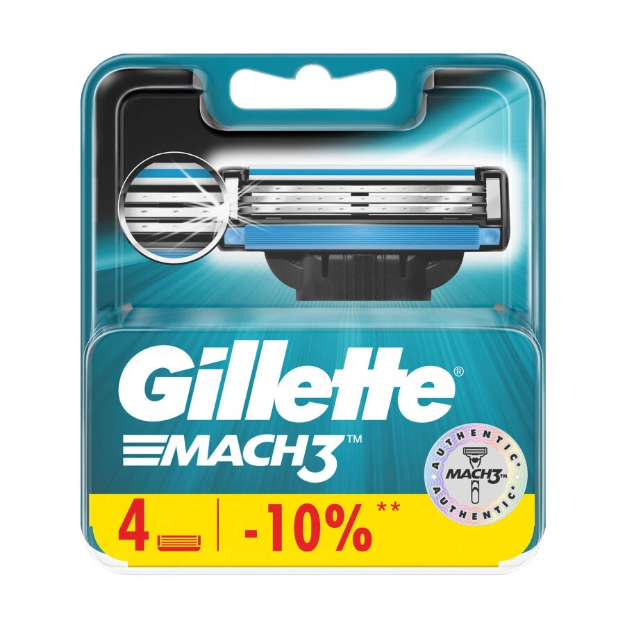 Змінні картриджі для гоління Gillette Mach3 чоловічі 4 шт: ціни та характеристики