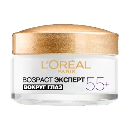 Крем для шкіри навколо очей L'Oreal Paris Вік експерт проти зморщок відновлювальний 55+ 15 мл: ціни та характеристики