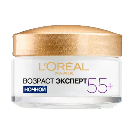Ночной крем для лица L'Oreal Paris Возраст эксперт против морщин восстанавливающий 55+ 50 мл: цены и характеристики