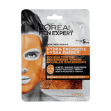 Тканинна маска для шкіри обличчя L'Oreal Paris Men Expert Hydra Energetic для чоловіків 30 г