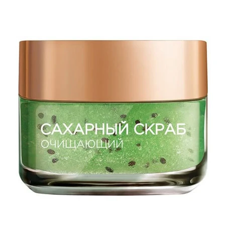 Цукровий скраб для обличчя L’Oreal Paris Очищувальний три натуральних цукри і ківі 50 мл: ціни та характеристики