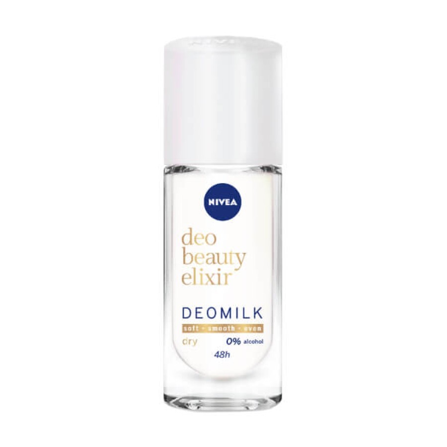 Кульковий антиперспірант Nivea Deo Beauty Elixir Deomilk Dry 48H жіночий 40 мл: ціни та характеристики
