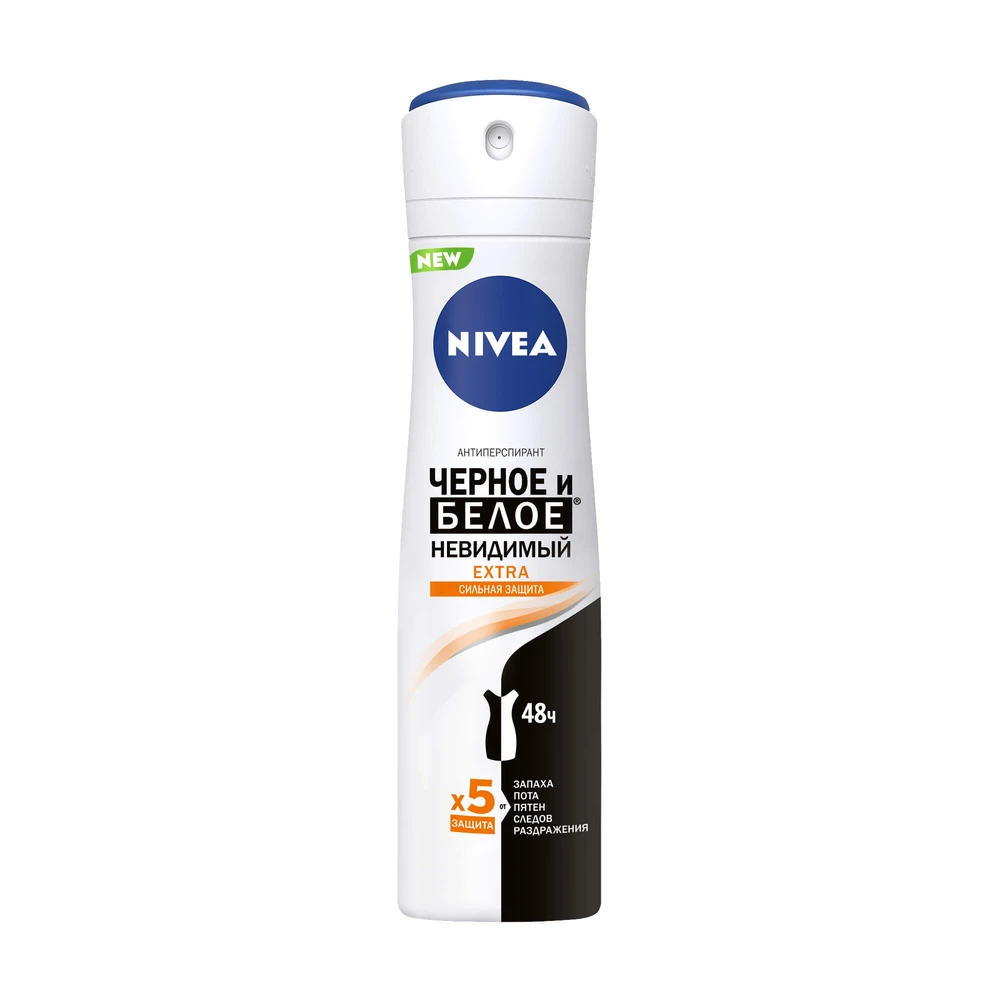 Антиперспирант-спрей Nivea Extra Черное и белое Невидимый женский 150 мл: цены и характеристики