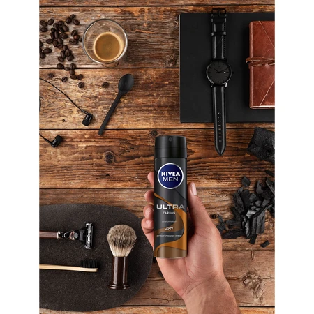 Антиперспірант-спрей Nivea Men Ultra Carbon з антибактеріальним ефектом чоловічий 150 мл: ціни та характеристики