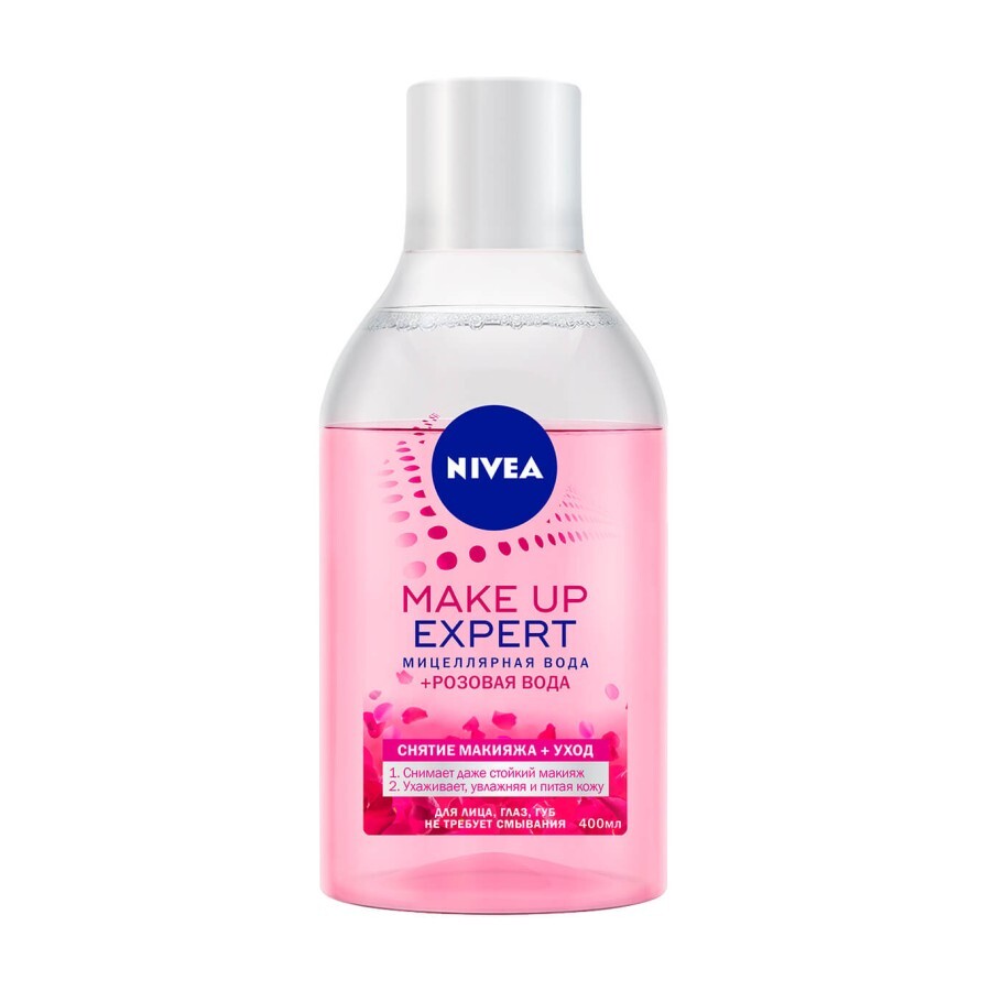 Мицеллярная вода + розовая вода Nivea Make Up Expert для лица глаз и губ 400 мл: цены и характеристики