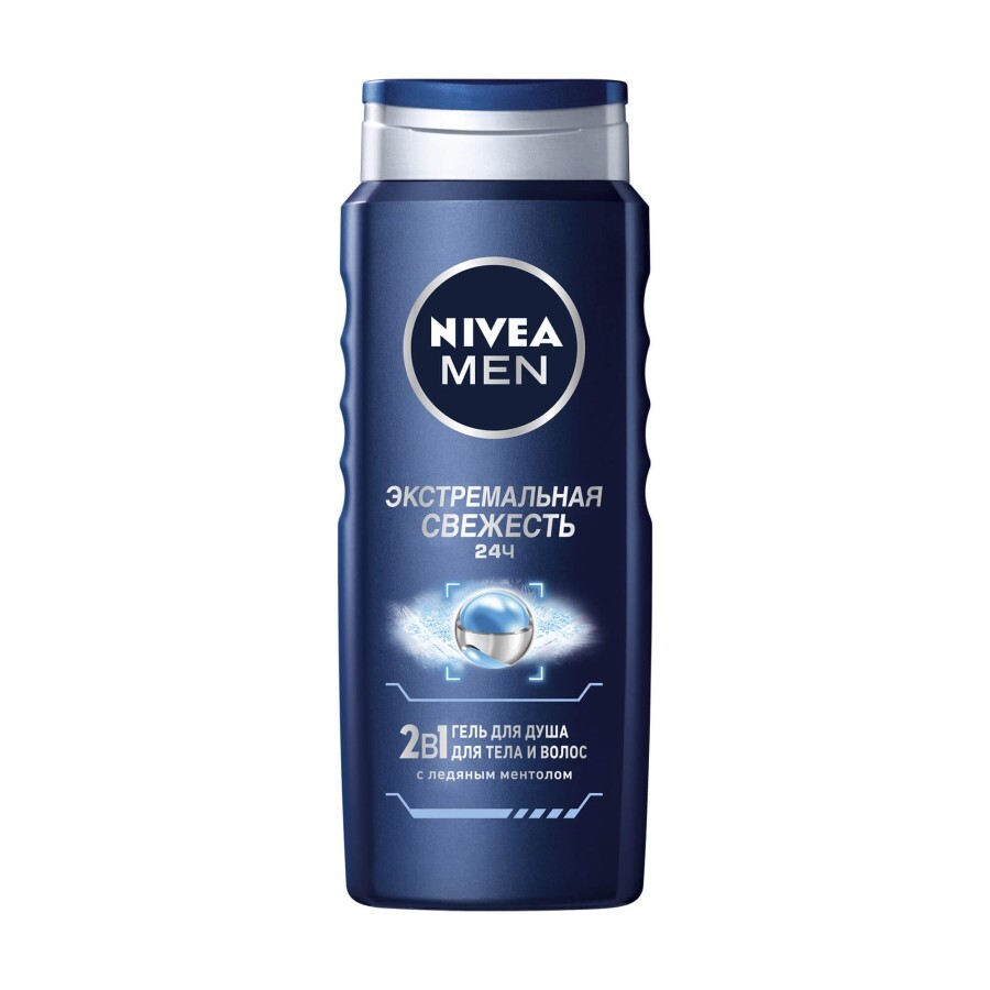 Гель для душу Nivea Men Екстремальна свіжість 2 в 1 для тіла і волосся з охолоджуючим ефектом 500 мл: ціни та характеристики