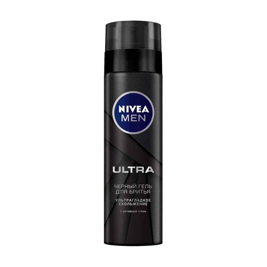 Гель для гоління Nivea Men Ultra Ультрагладке ковзання Чоловічий чорний 200 мл: ціни та характеристики