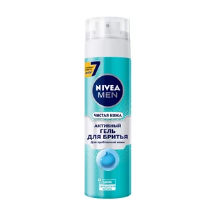 Гель для бритья Nivea Men Чистая кожа Мужской активный 200 мл