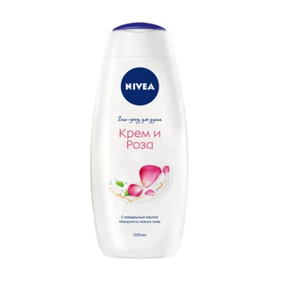 Гель-уход для душа Nivea Крем и роза с миндальным маслом 500 мл