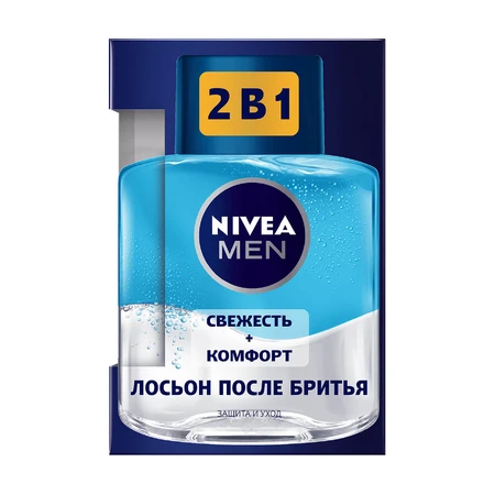 Лосьйон після гоління Nivea Men 2в1 Захист і догляд - свіжість + комфорт 100 мл: ціни та характеристики