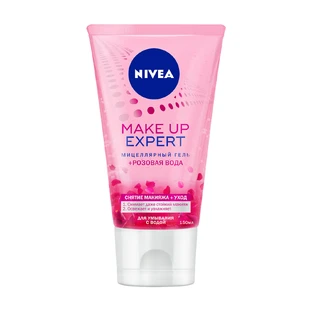 Мицеллярний гель Nivea Make Up Expert для вмивання з водою + Рожева вода 150 мл