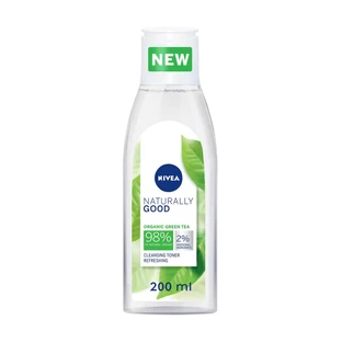 Очищувальний тонік для обличчя Nivea Naturally Good з органічним зеленим чаєм 200 мл