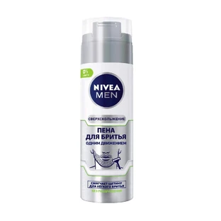 Піна для гоління Nivea Men Одним рухом пом'якшує щетину для легкого гоління 200 мл