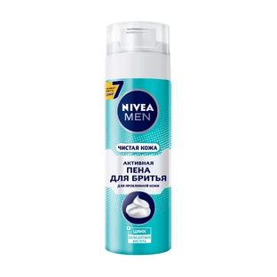 Піна для гоління Nivea Men Чиста шкіра Активна чоловіча 200 мл