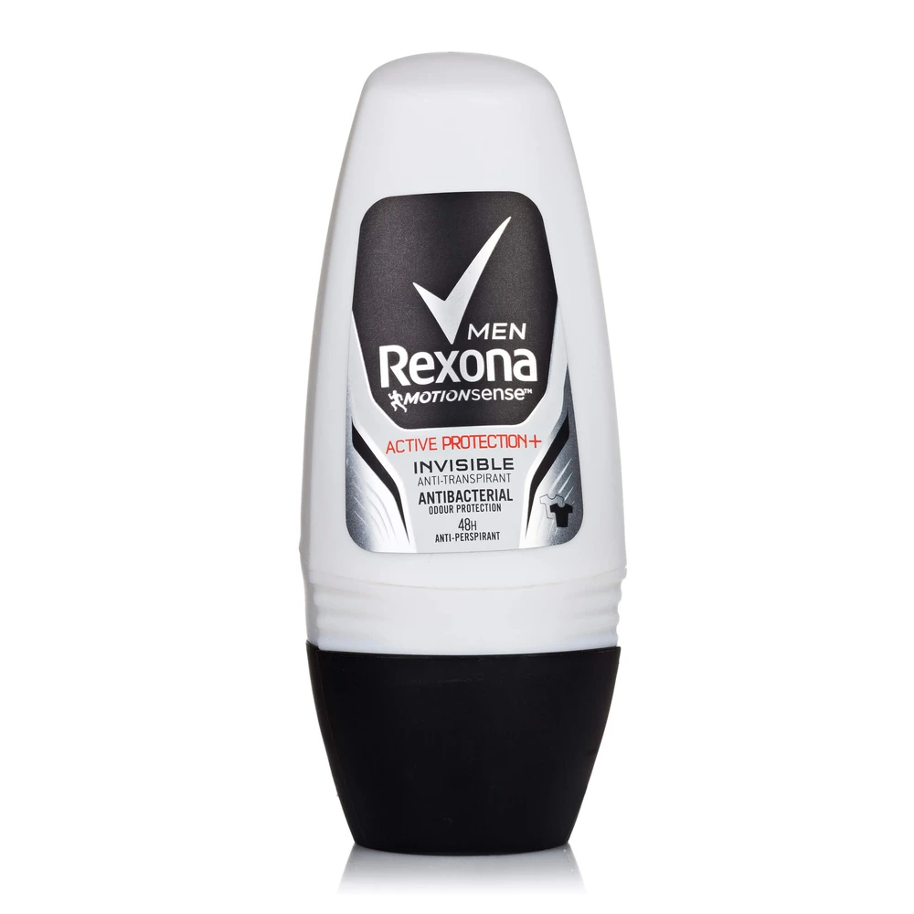 Кульковий антиперспірант Rexona Антибактеріальний та невидимий на чорному та білому чоловічий 50 мл: ціни та характеристики