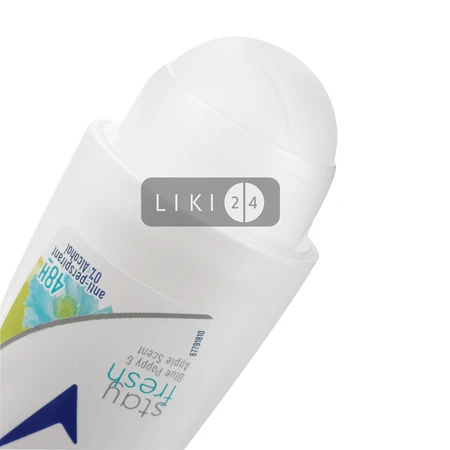 Кульковий антиперспірант Rexona Motion Sense Stay Fresh 48H Блакитний Мак і Яблуко жіночий 50 мл: ціни та характеристики