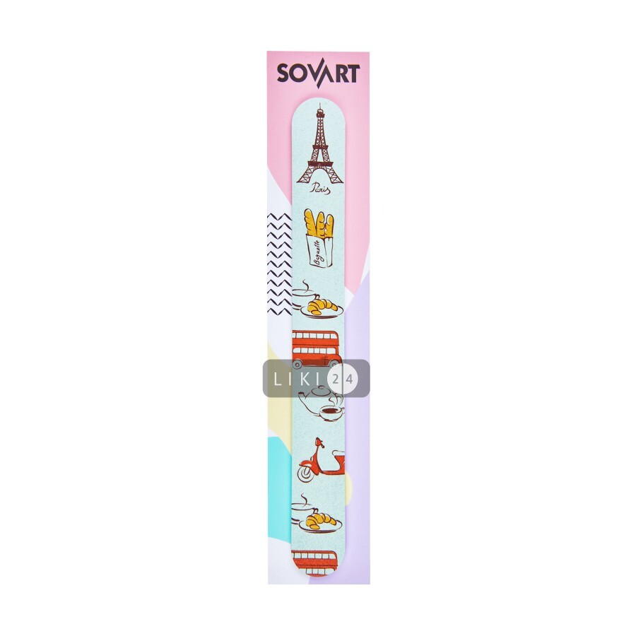 Пилочка двусторонняя SOVART песочная/маникюр цветная: цены и характеристики