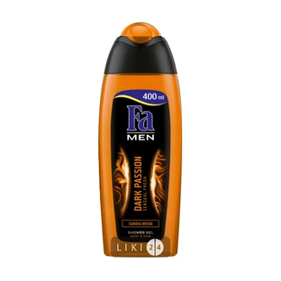 Гель для душу, тіла та волосся Fa Men Dark Passion Чуттєва свіжість з екстрактом сандалового дерева чоловічий 400 мл