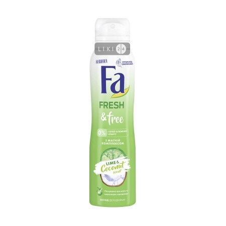 Дезодорант-спрей Fa Fresh & Free Lime & Coconut Scent женский 150 мл