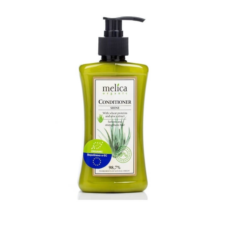 Бальзам для волосся Melica Organic Shine Conditioner з протеїнами пшениці і алое 300 мл: ціни та характеристики
