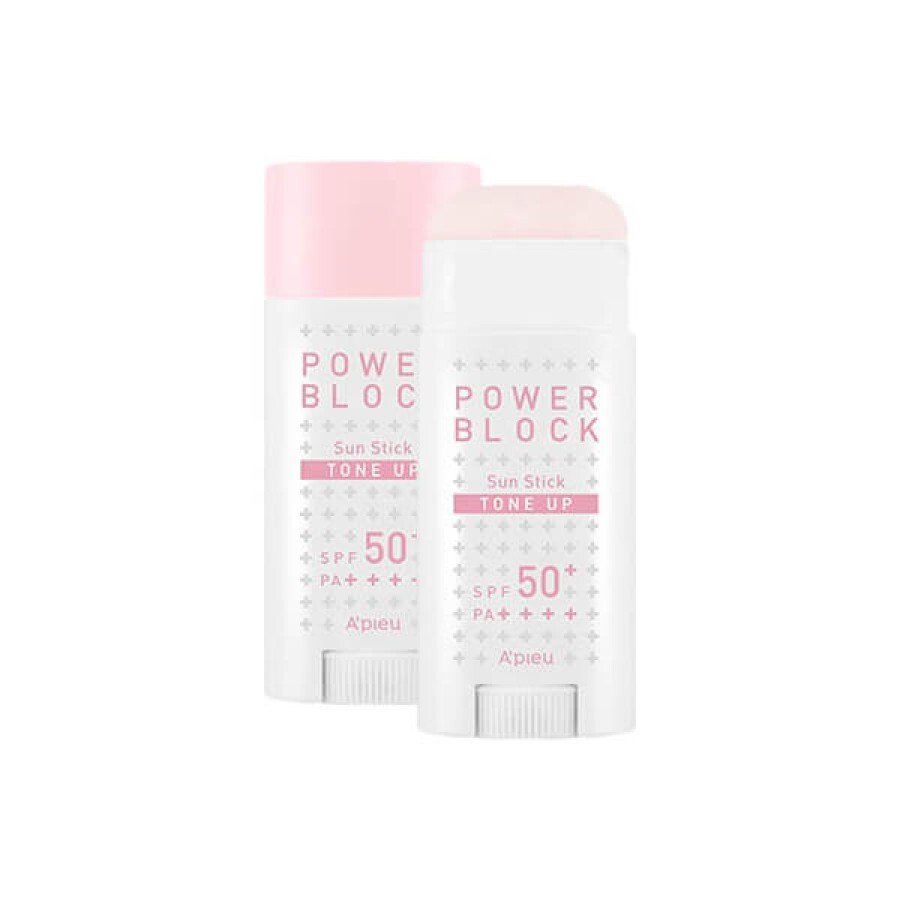 Cонцезахисна база під макіяж A'pieu Power Block Tone Up Sun Stick SPF50+/PA++++ Вирівнююча рожева з дозатором 15 г: ціни та характеристики