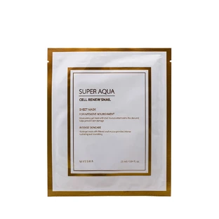 Гідрогелева маска для обличчя Missha Super Aqua Cell Renew Snail Sheet Mask, 25 мл