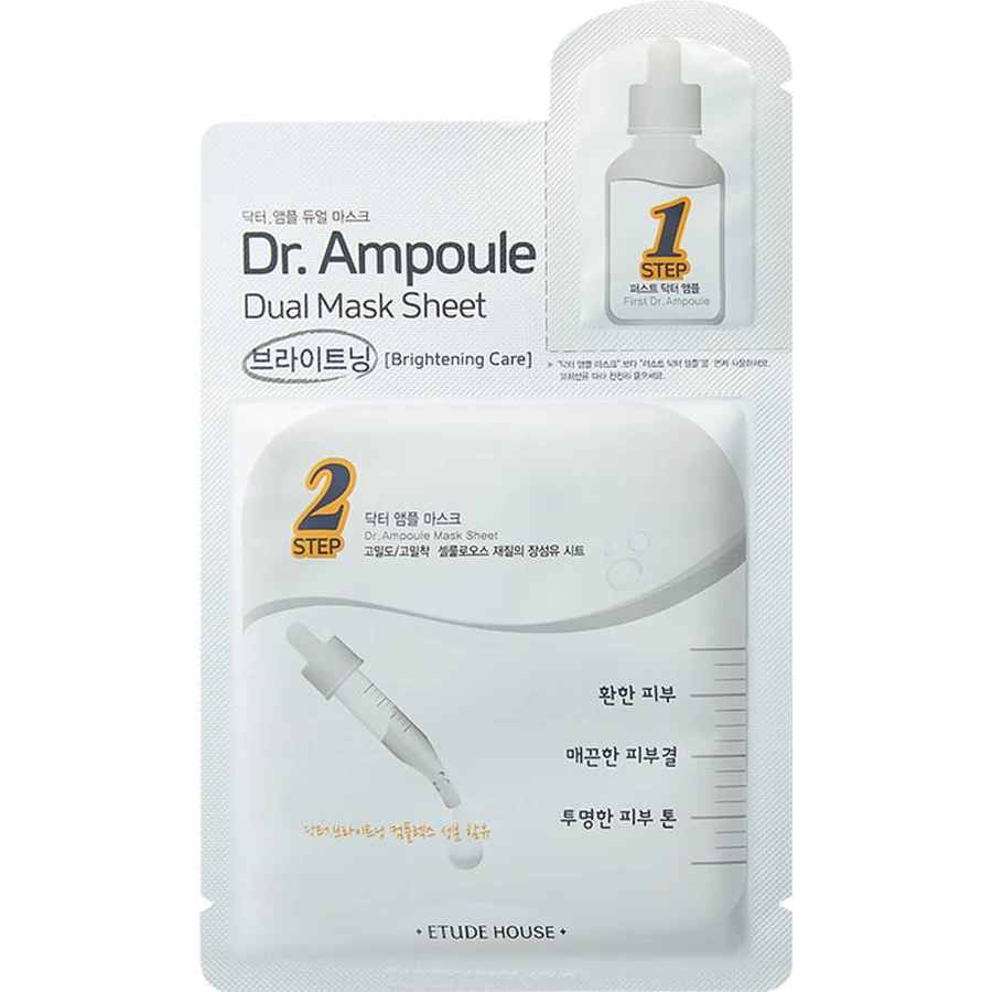 Двофазна маска вирівнювання тону Etude House Doctor Ampoule Brightening Care, 23 мл: ціни та характеристики