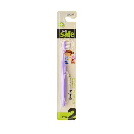 Детская зубная щетка Lion Kids Safe Toothbrush Step-2 фиолетовая, 1 шт