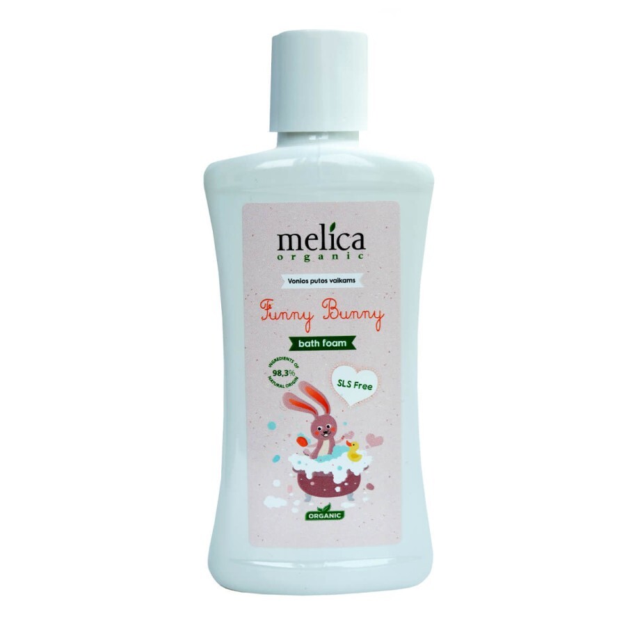 Дитяча піна для ванни Melica Organic від зайчика 300 мл: ціни та характеристики