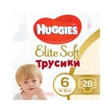 Детские подгузники Huggies Pants 6 Mega Elite Soft 16-22 кг, 28 шт