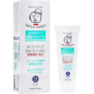 Зубна паста при кровотечах і опусканні ясен Zettoc Smile Honey Astringent Effect, 120 г
