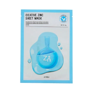 Тканинна маска для обличчя A'Pieu Cicative Zinc Sheet Mask Живлення і зволоження 22 г