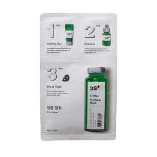 Маска для лица 3х-шаговая Missha 3-step Purifying Mask очищающая 1.5 г + 25 г + 1.5 г