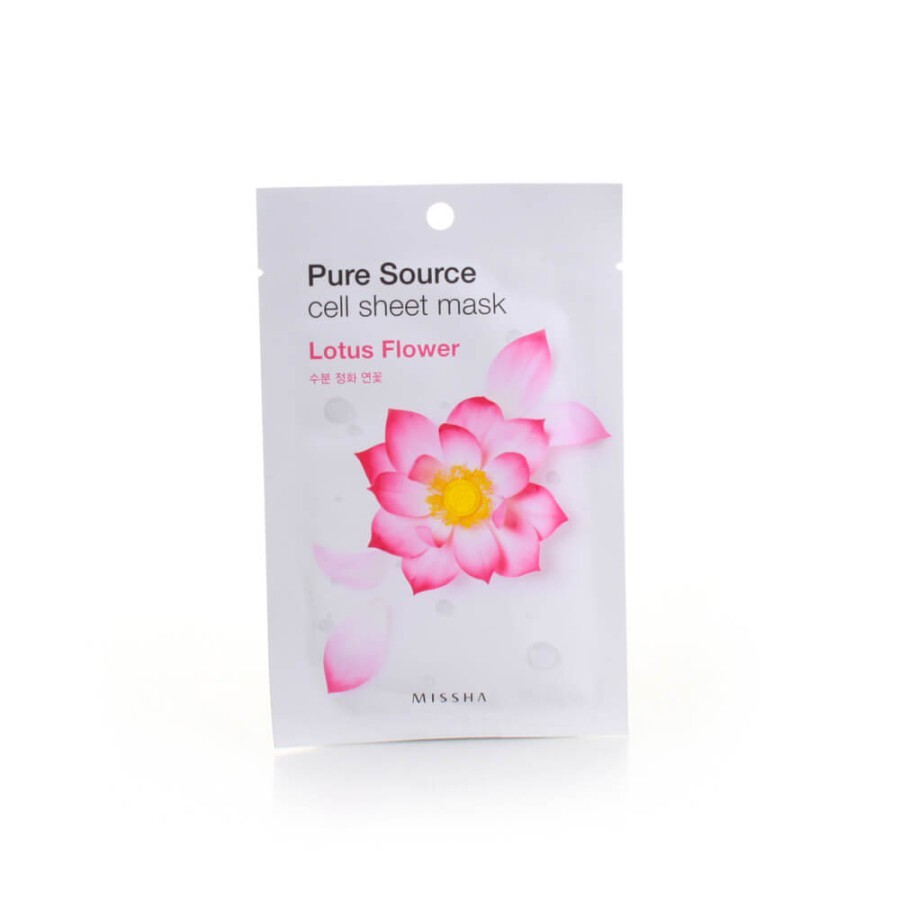 Маска для обличчя Missha Pure Source Cell Sheet Mask Lotus Flower, 21 г: ціни та характеристики