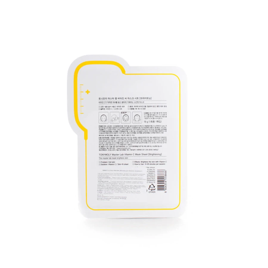 Маска для обличчя Tony Moly Master Lab Vitamin C відбілююча, 19 г: ціни та характеристики