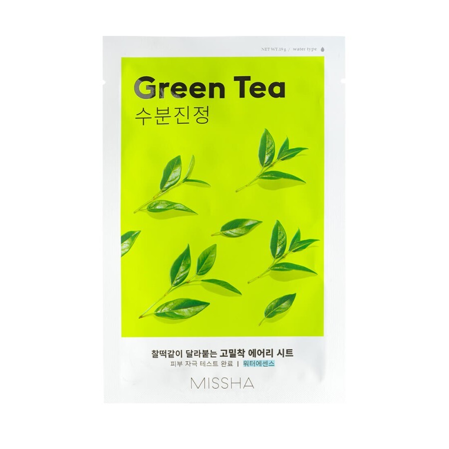 Маска для лица Missha Airy Fit с экстрактом зеленого чая 19 г: цены и характеристики