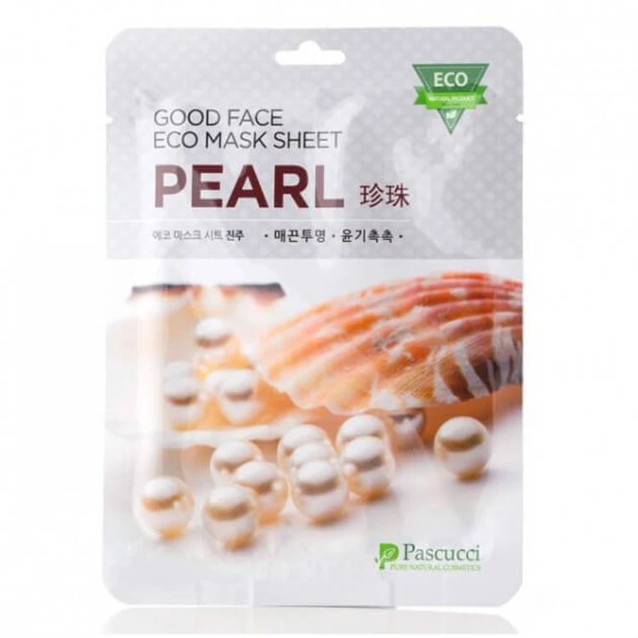 Маска для лица Pascucci Good Face Eco Mask Sheet Pearl тканевая c жемчужным порошком 23 мл : цены и характеристики
